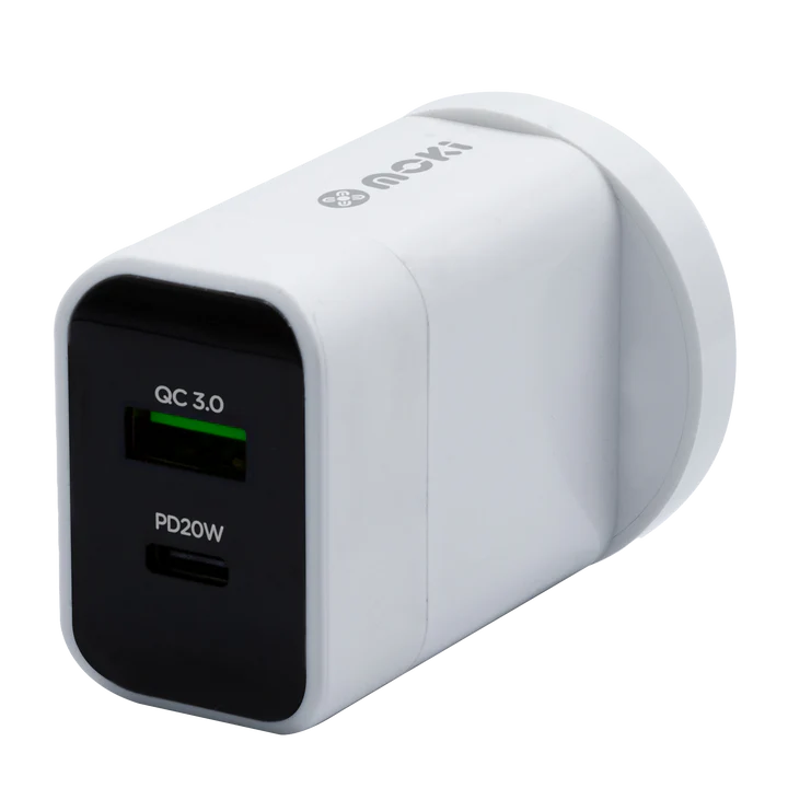 Moki PD & QC Wall Charger 20W - QC 3.0 USB + PD Type-C