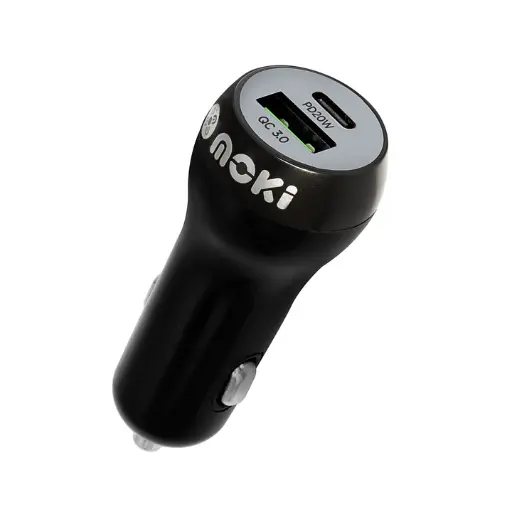 [ACC_MOKI-PDCCUSB] Moki PD & QC Car Charger - Type-C 20W + USB QC 3.0